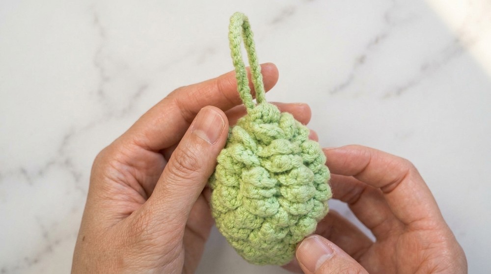 Crochet Pine Cone Bag Charm Pattern 5
