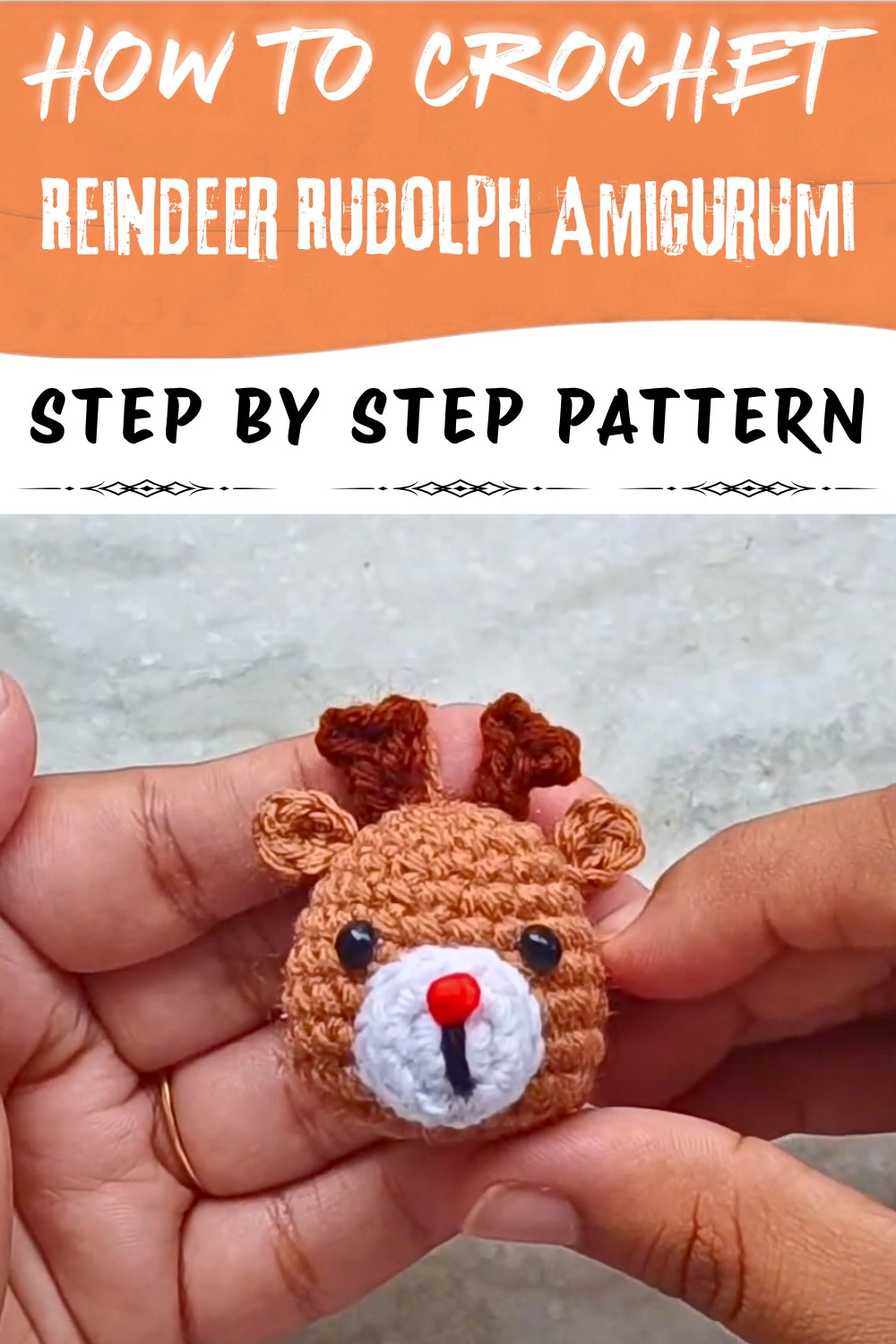 Crochet Reindeer Rudolph Amigurumi Pattern (1)