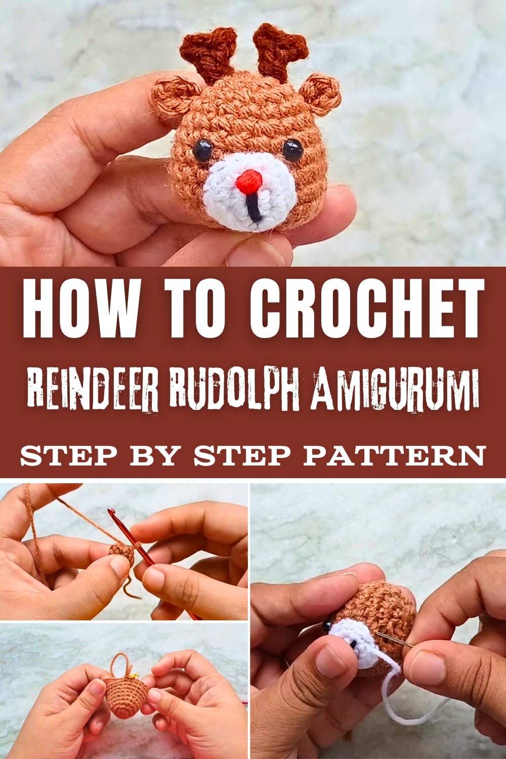 Crochet Reindeer Rudolph Amigurumi Pattern