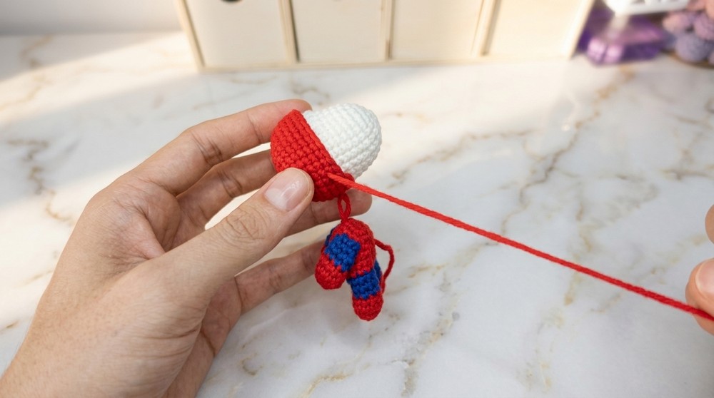 Crochet Snoopy Spiderman Keychain Pattern 5