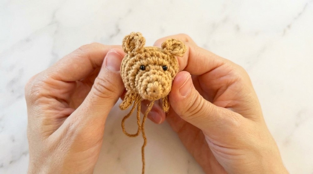 Crochet Teddy Bear Keychain Pattern 3