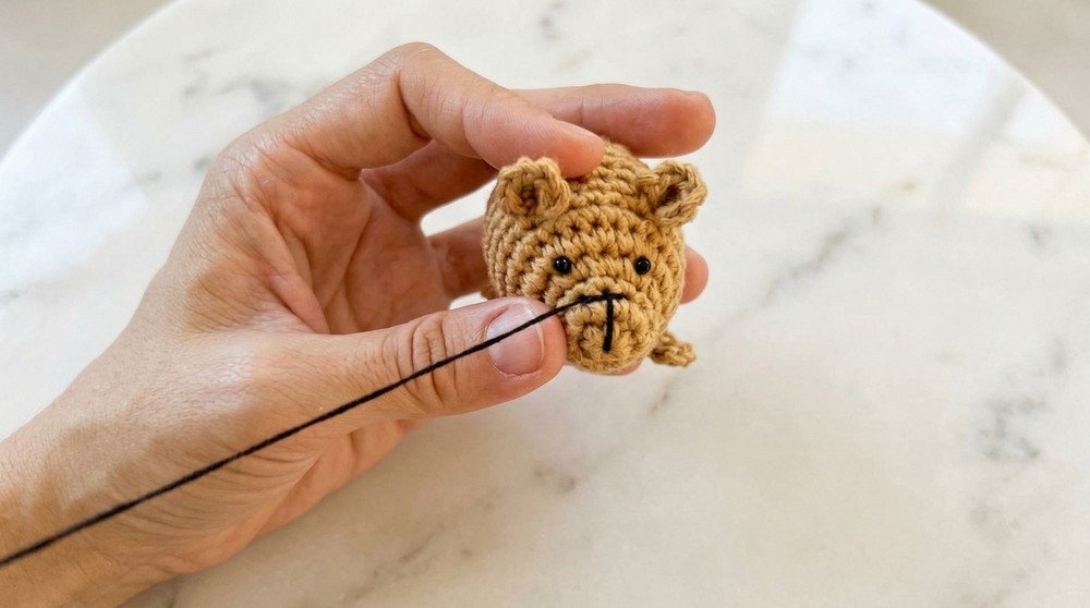 Crochet Teddy Bear Keychain Pattern 5