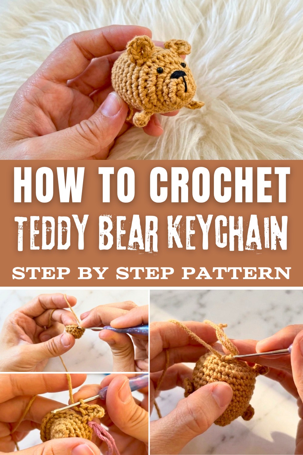 Crochet Teddy Bear Keychain Pattern