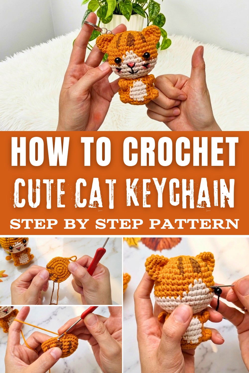 Cute Crochet Cat Keychain Pattern