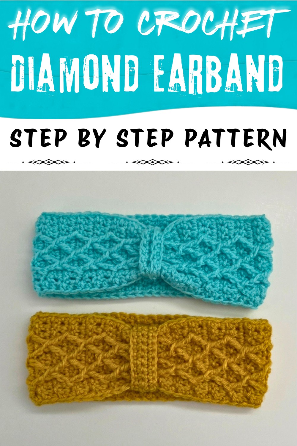 Cute Crochet Diamond Earband Pattern (1)