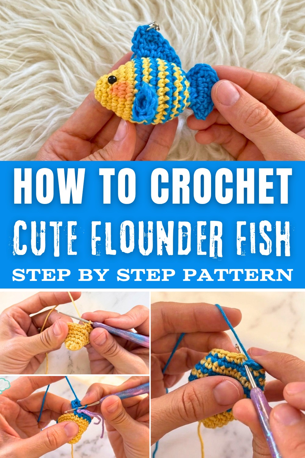 Cute Crochet Flounder Fish Pattern