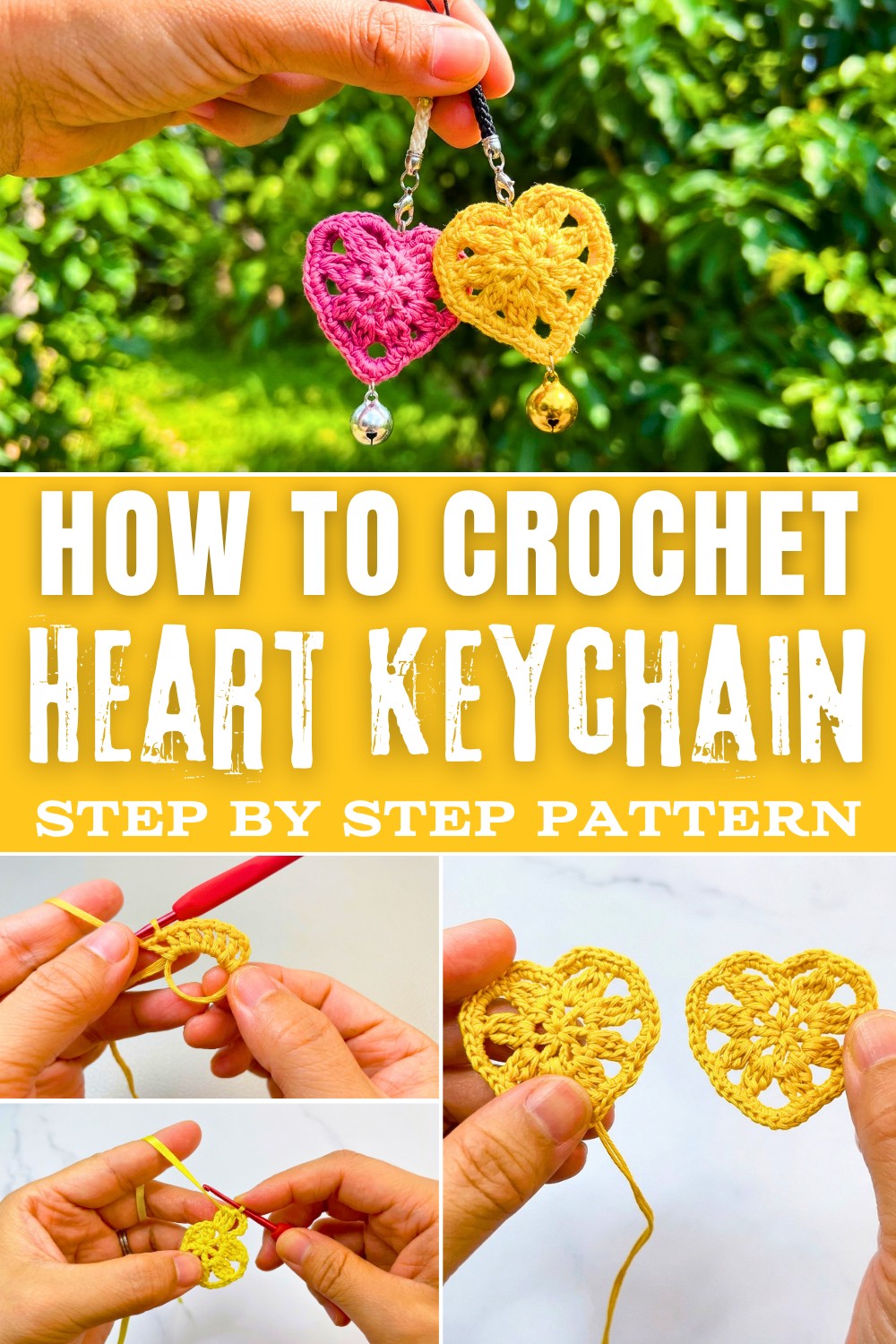 Cute Crochet Heart Keychain Pattern to Add Charm to Your Style