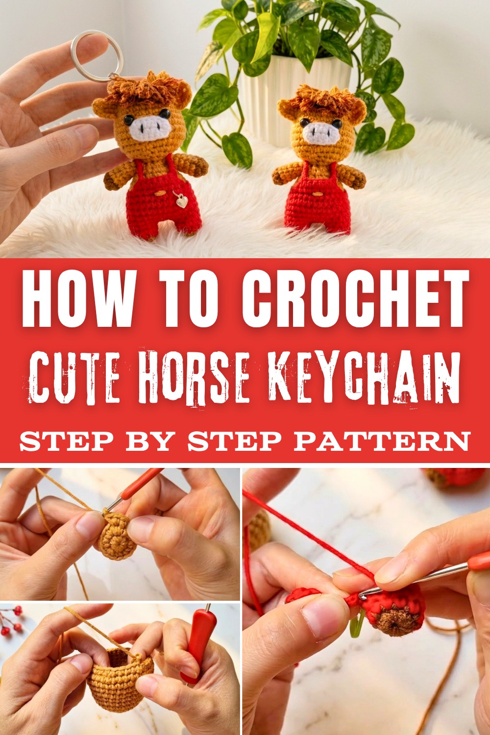 Cute Crochet Horse Keychain Pattern (1)