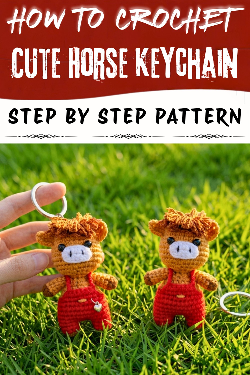 Cute Crochet Horse Keychain Pattern