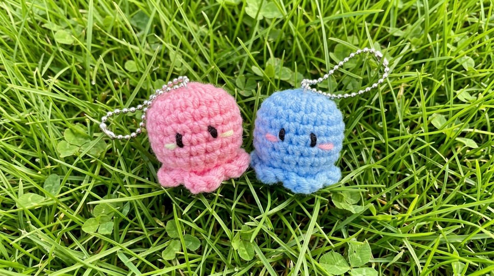 Cute Crochet Octopus Keychain 6