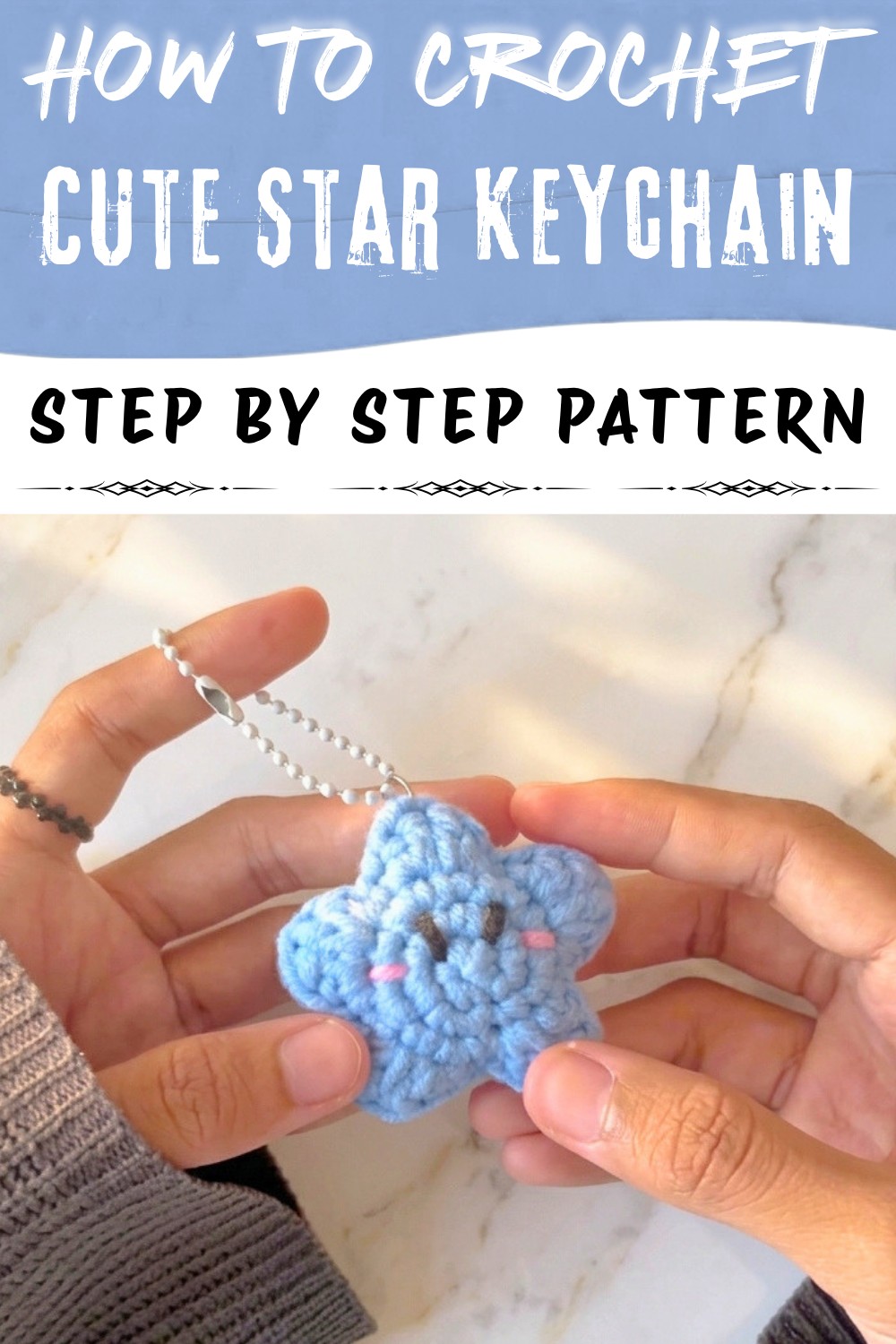Cute Crochet Star Keychain Pattern (1)