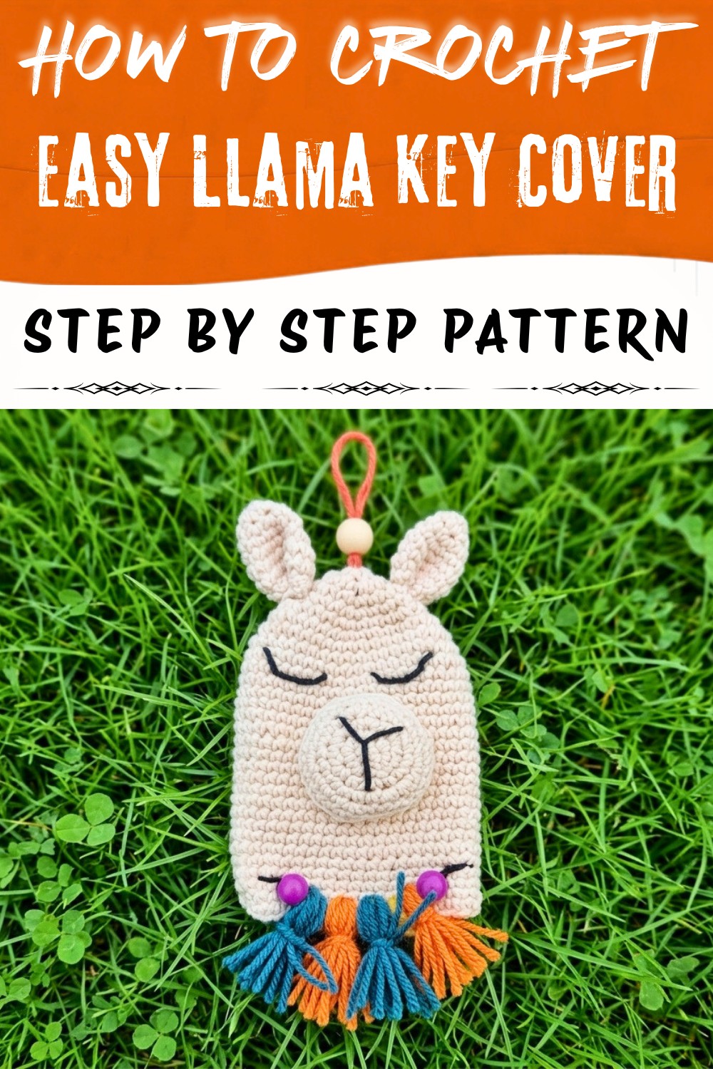 Easy Crochet Llama Key Cover Pattern (1)