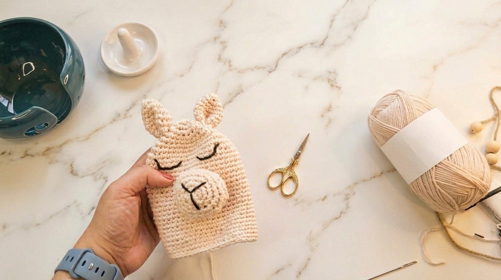 Easy Crochet Llama Key Cover Pattern 5