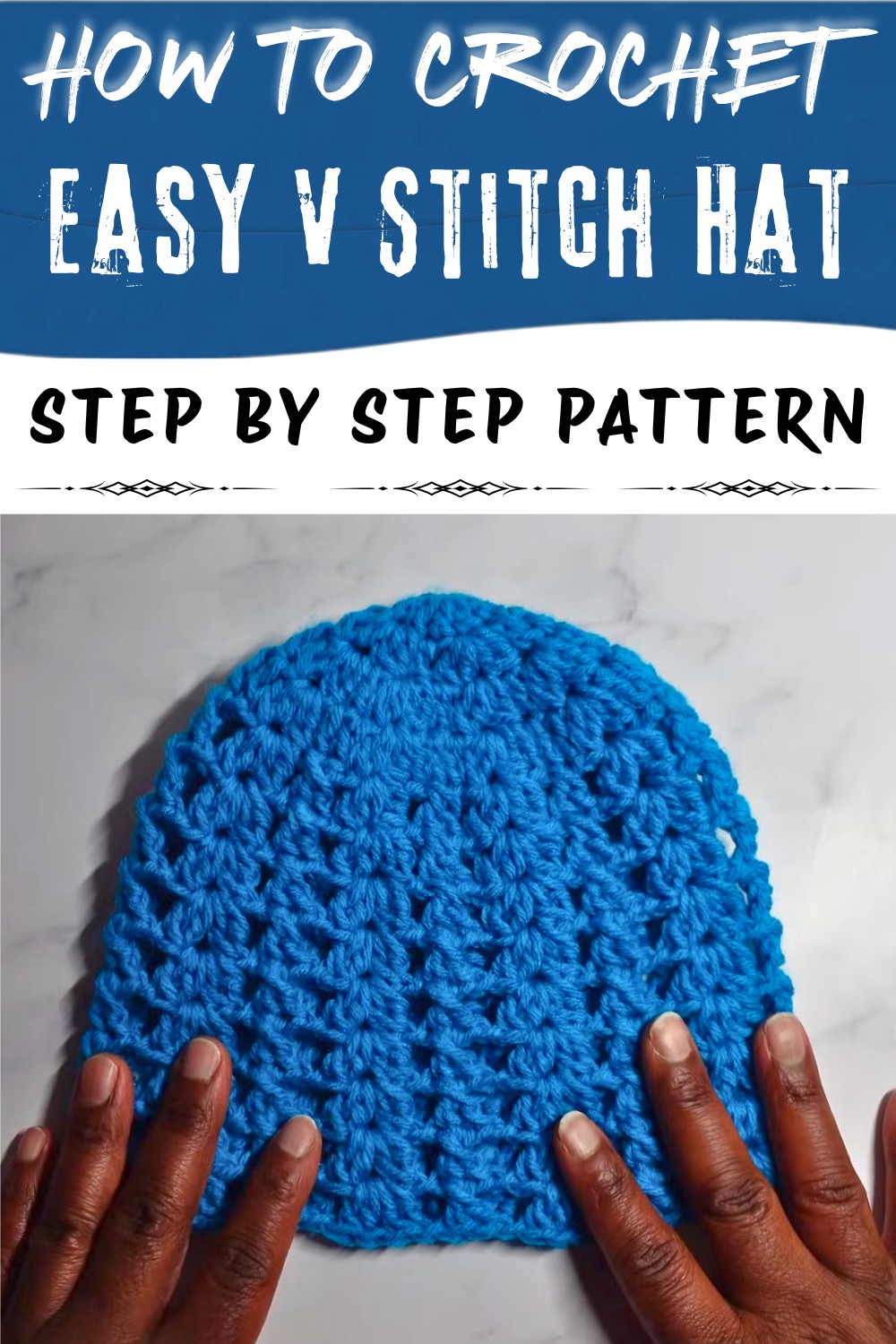 Easy Crochet V Stitch Hat Pattern (1)