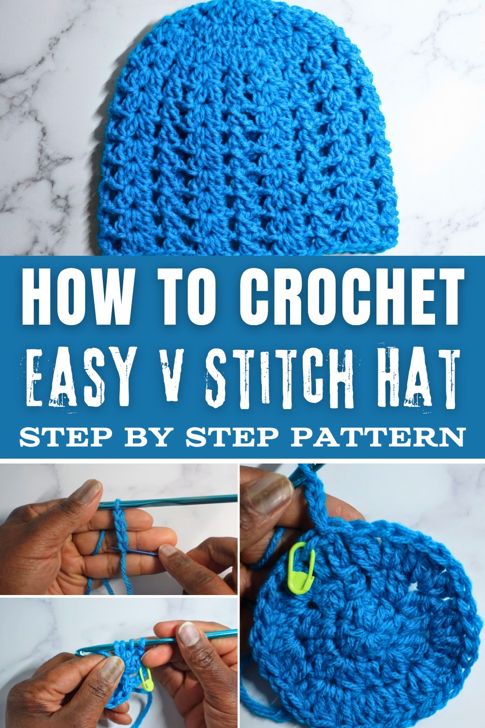 Easy Crochet V Stitch Hat Pattern