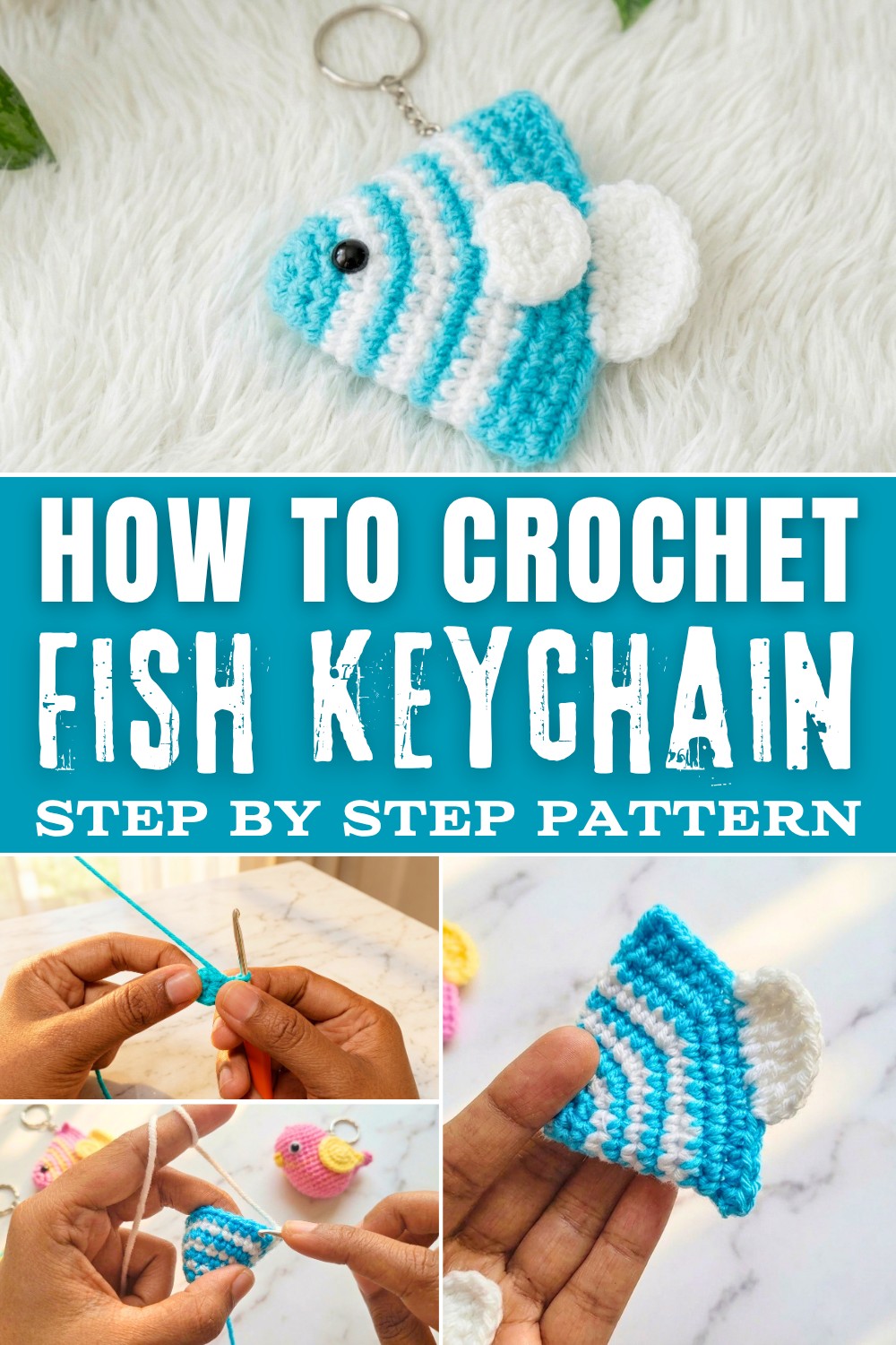 Fish Keychain Free Crochet Pattern Using Simple Stitches
