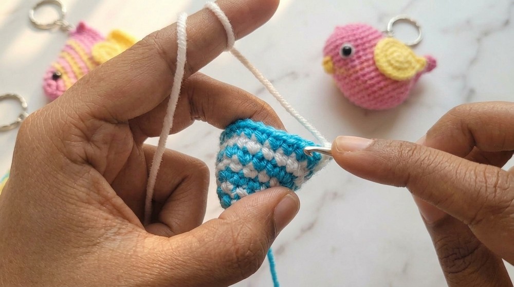 Fish Keychain Free Crochet Pattern Using Simple Stitches