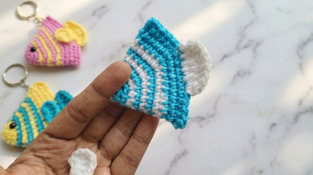 Fish Keychain Free Crochet Pattern Using Simple Stitches