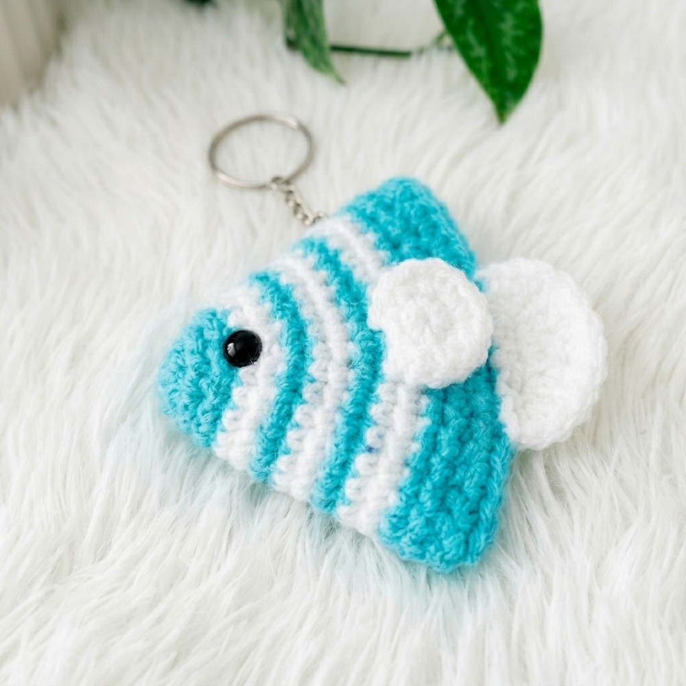 Fish Keychain Free Crochet Pattern Using Simple Stitches