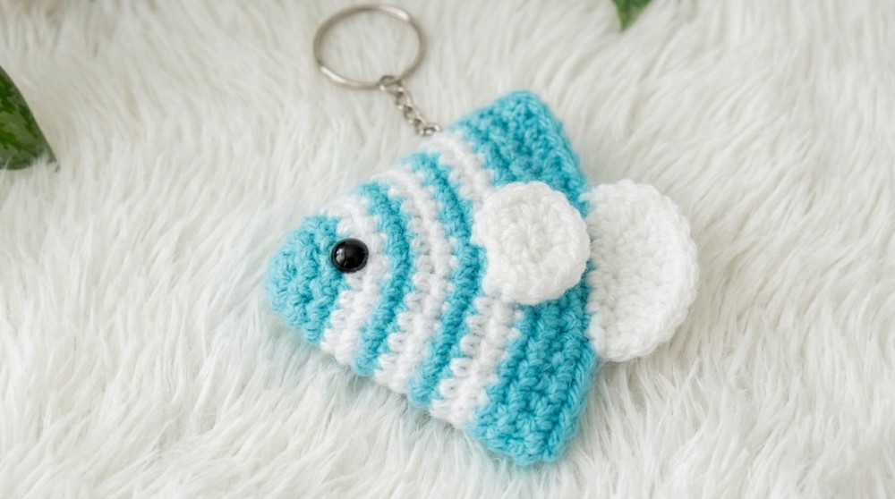 Fish Keychain Free Crochet Pattern Using Simple Stitches