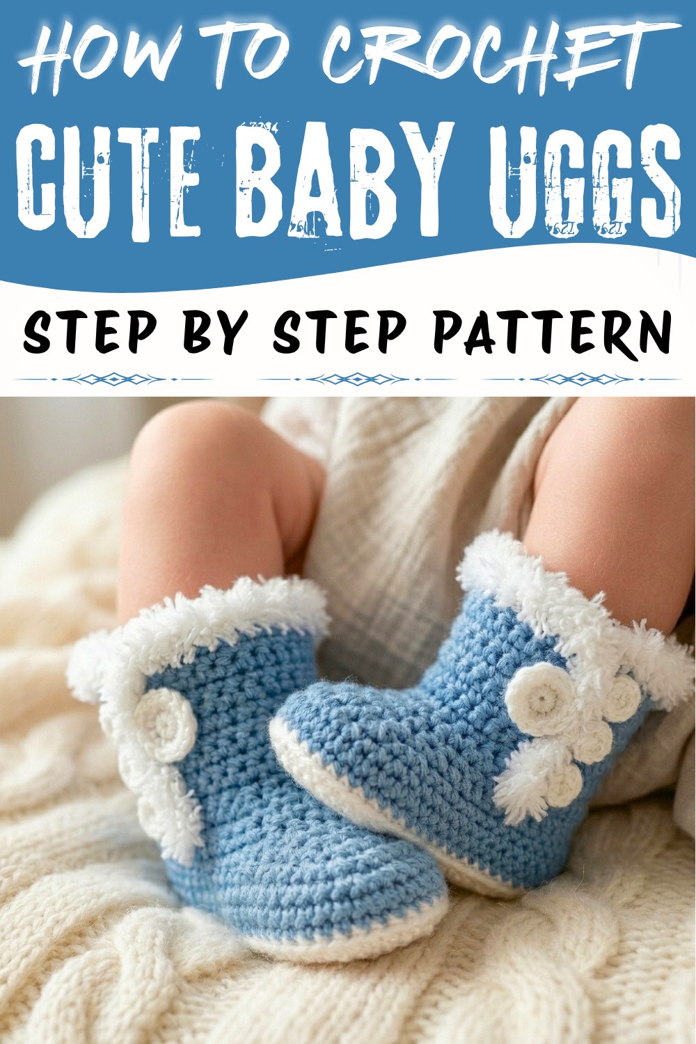 Free Crochet Baby Uggs Pattern with a Cute Button Detail 
