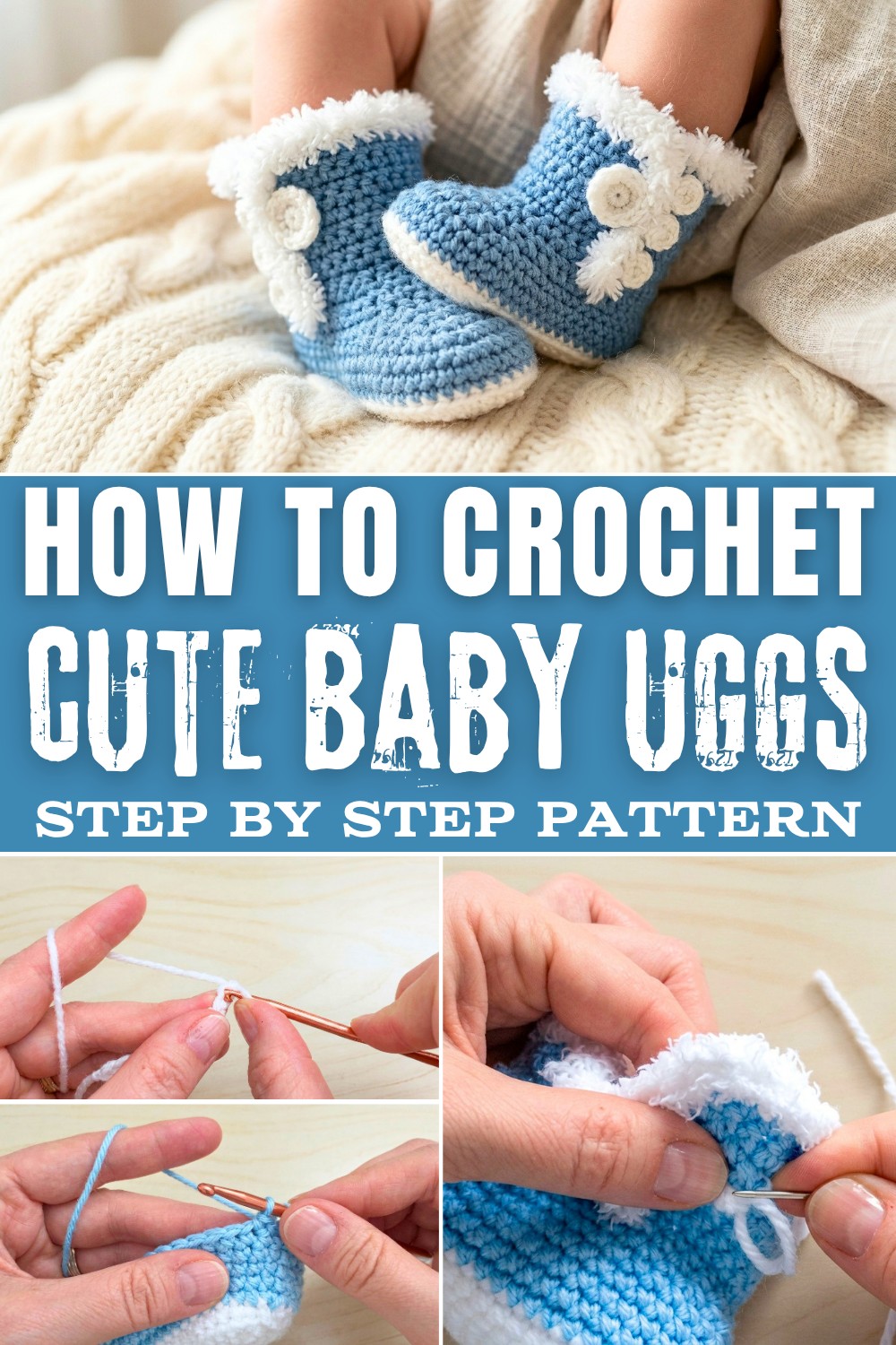 Free Crochet Baby Uggs Pattern with a Cute Button Detail 