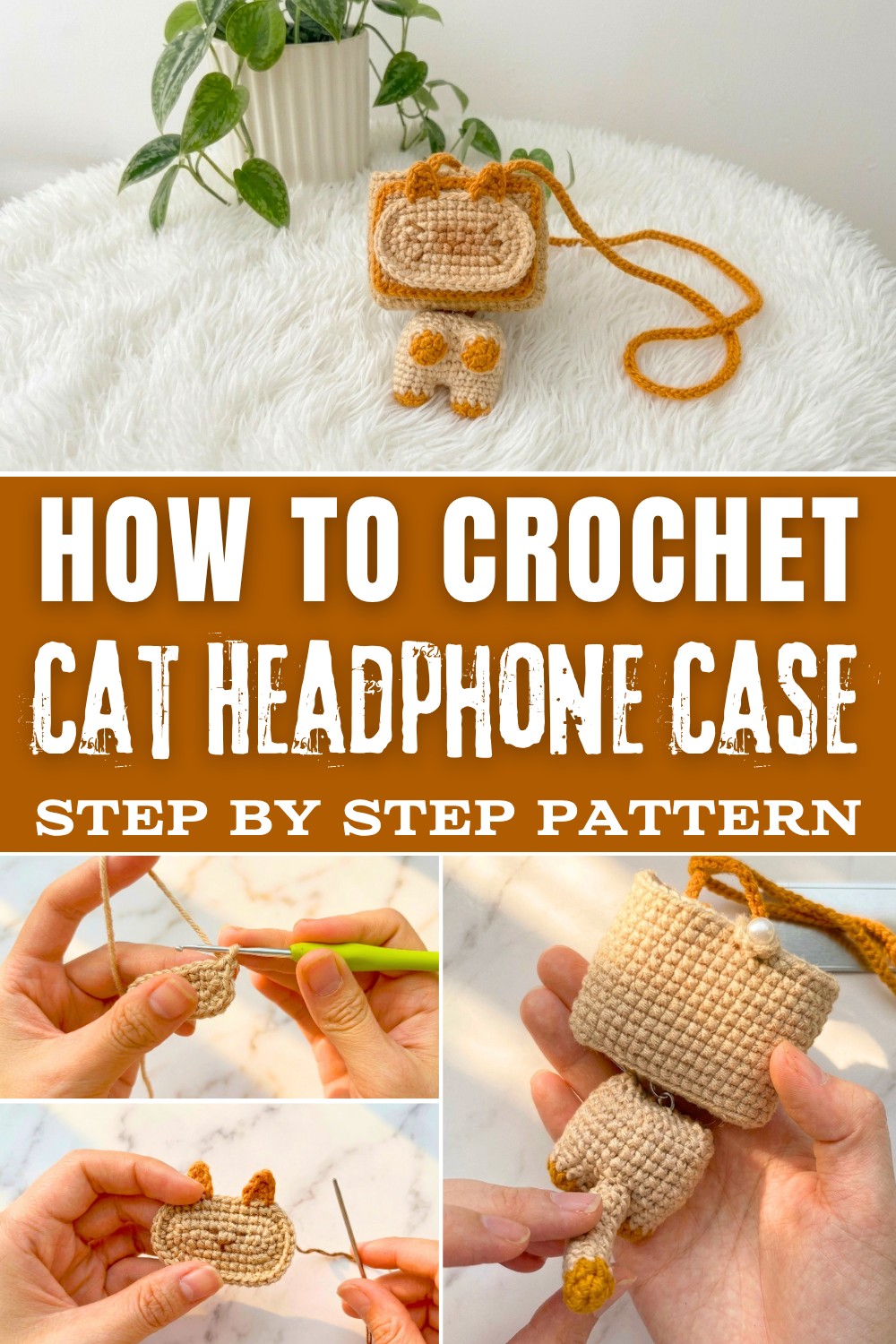 Free Crochet Cat Shaped Headphone Case Pattern For Small Gift