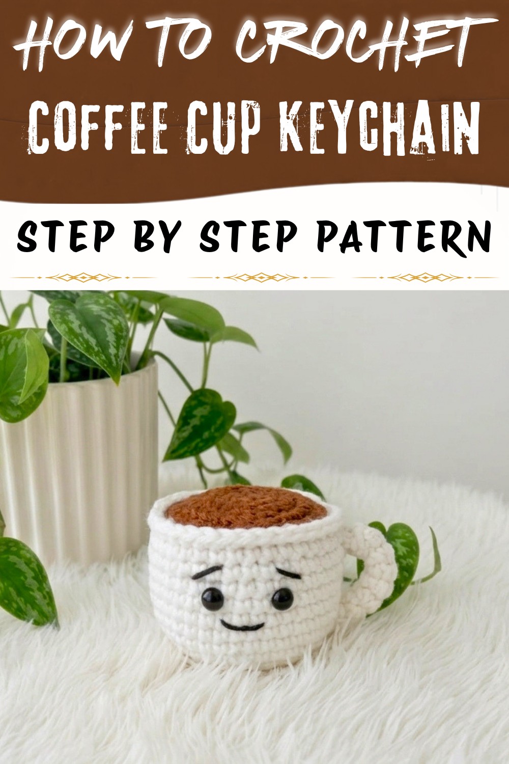 Free Crochet Coffee Cup Keychain Pattern