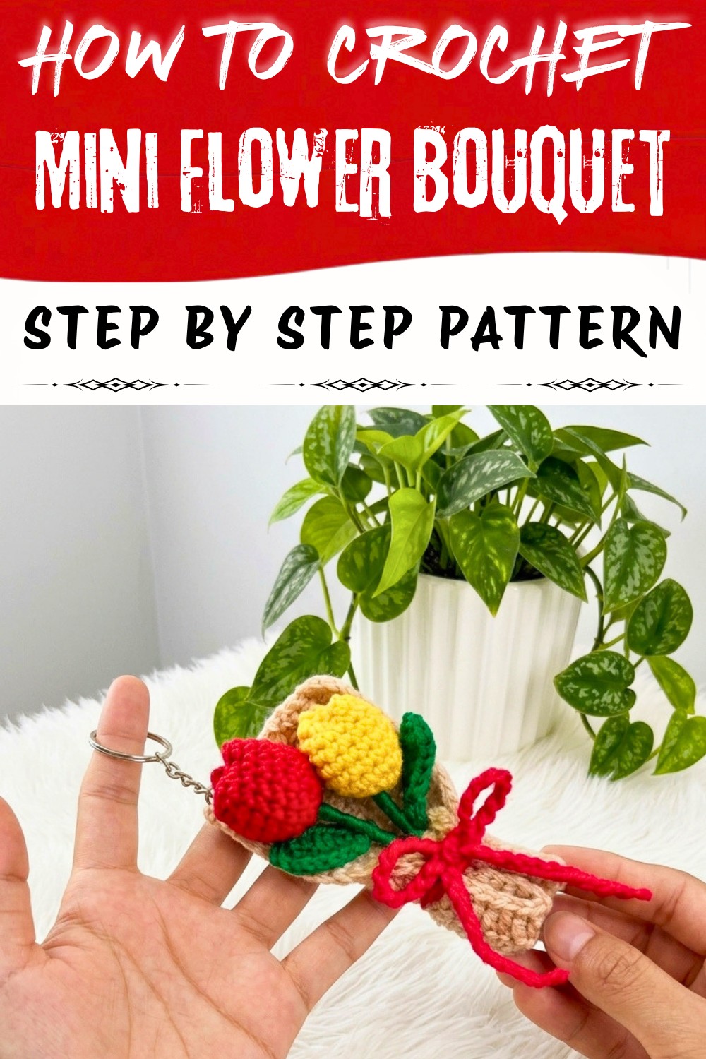 Free Crochet Mini Flower Bouquet Pattern