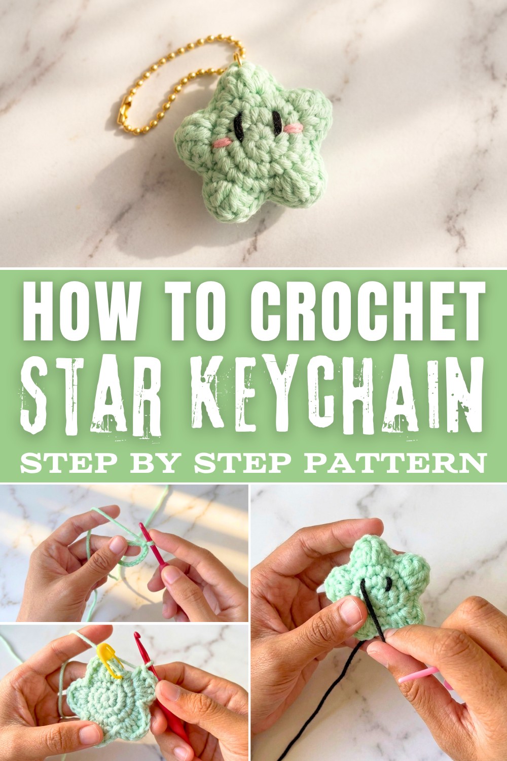 Free Crochet Star Keychain Pattern for Colorful Accessories