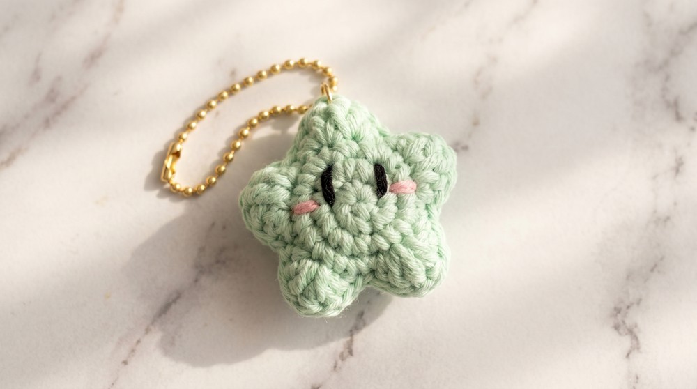 Free Crochet Star Keychain Pattern for Colorful Accessories