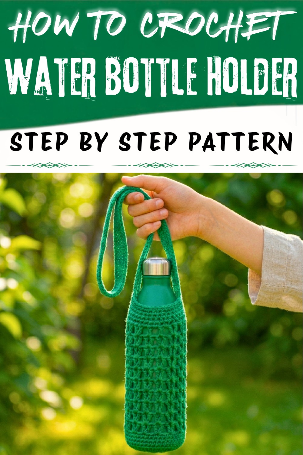 Free Crochet Water Bottle Holder Pattern That's Easy to Follow 