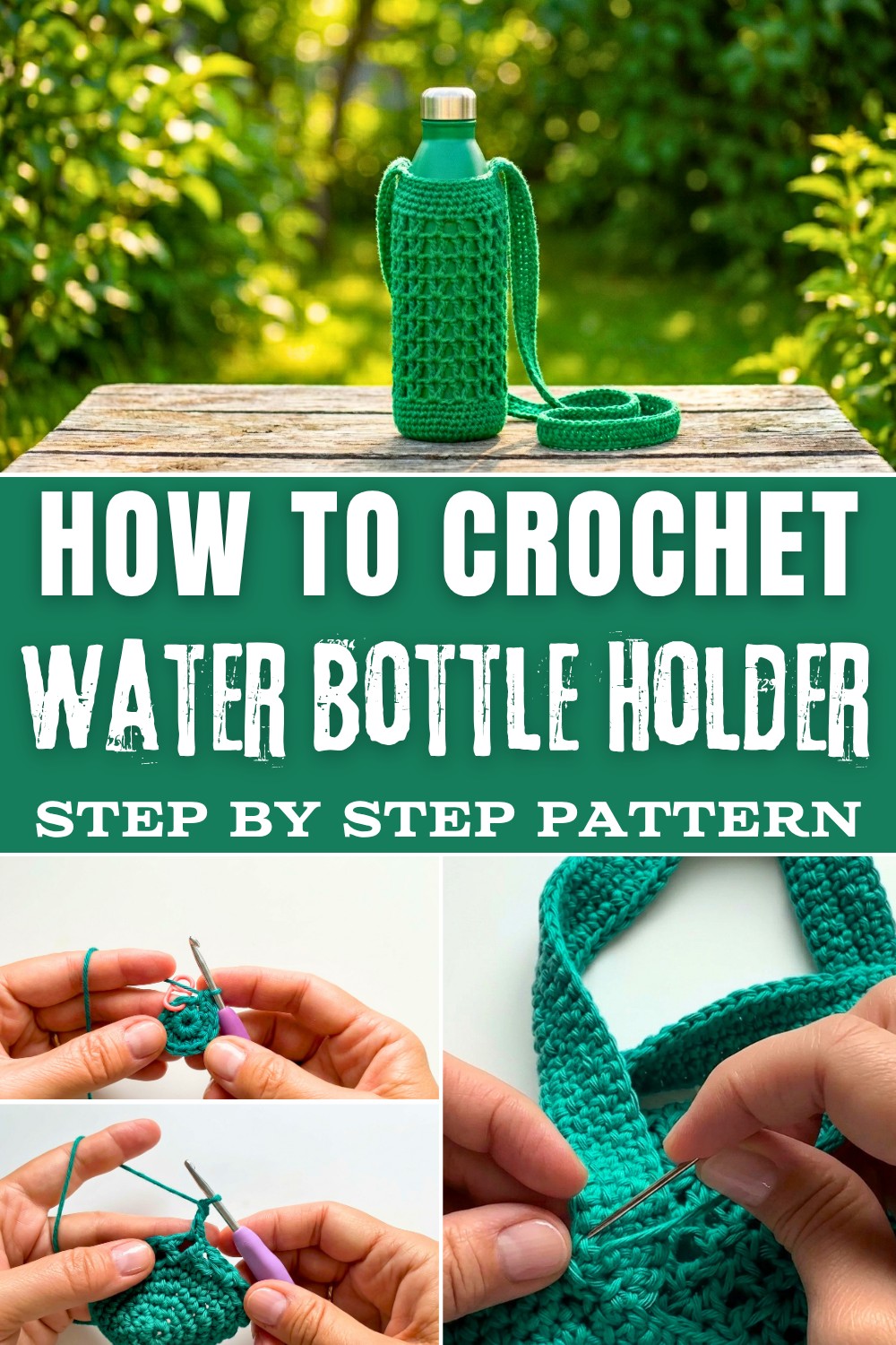 Free Crochet Water Bottle Holder Pattern That's Easy to Follow 