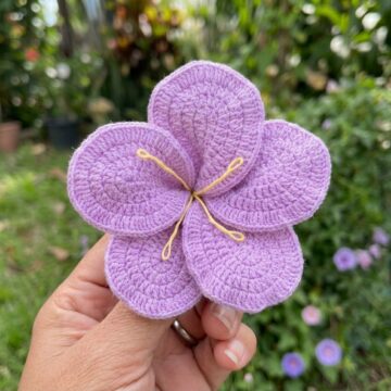 Free Crochet Zara Flower Tie Pattern for Beginners