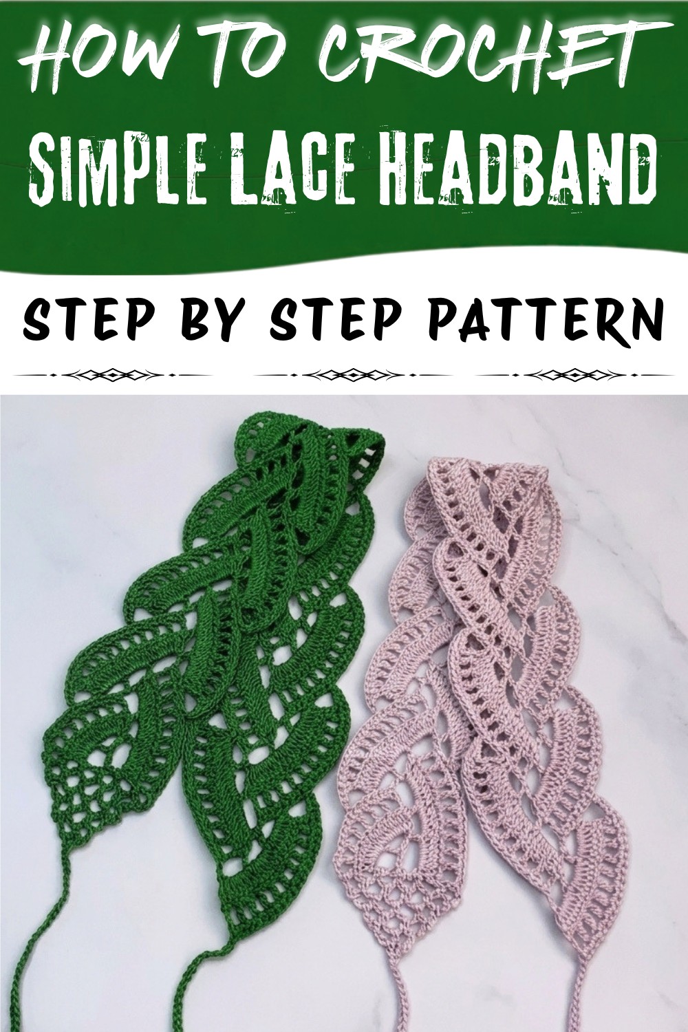 Free Simple Crochet Lace Headband Pattern