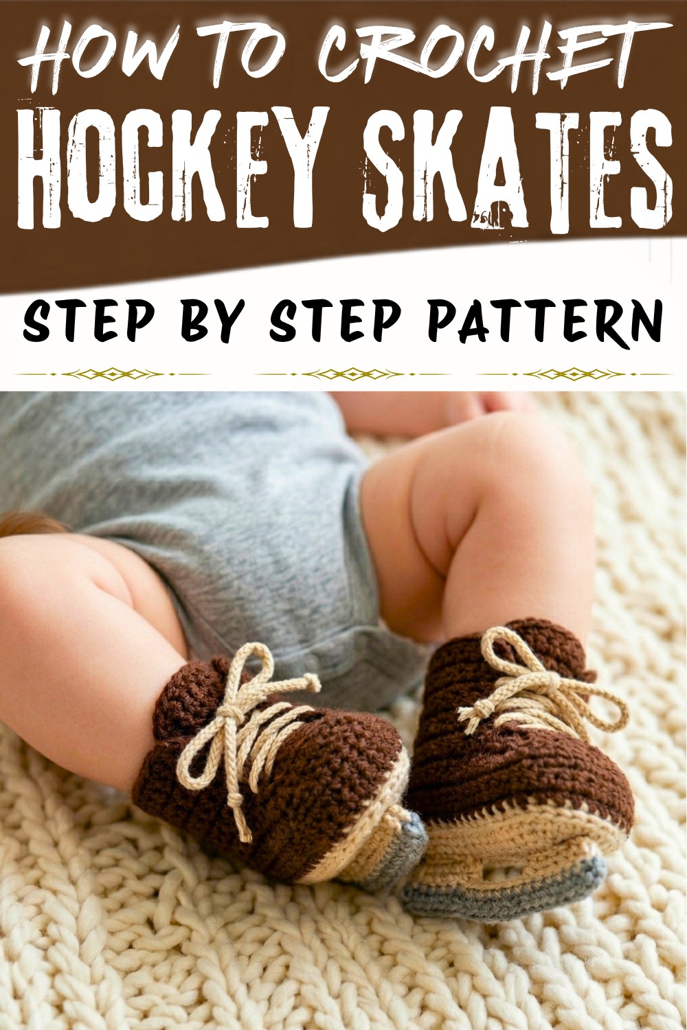 How to Crochet Hockey Skates Free Pattern Using Acrylic Yarn