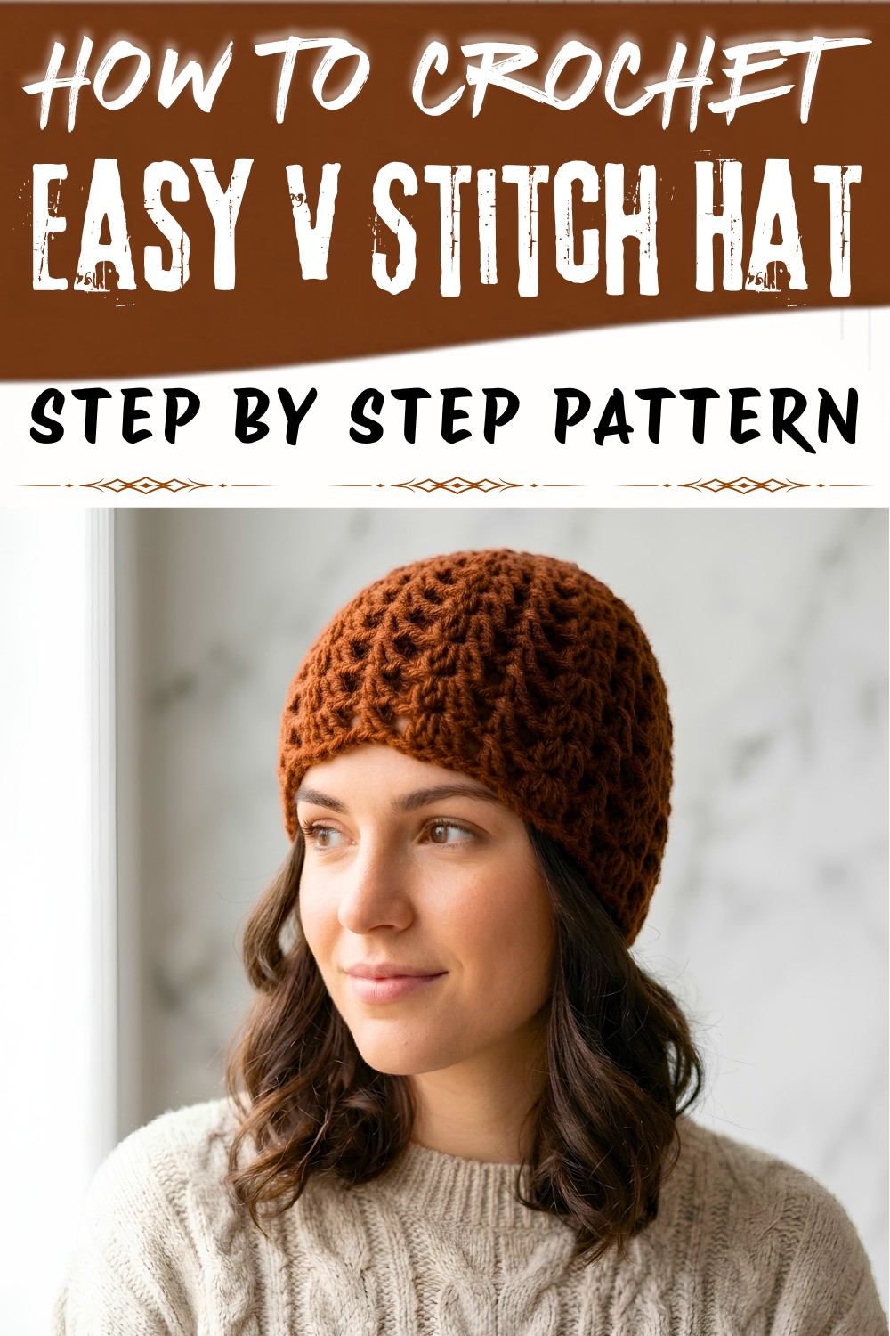 How to Easy Crochet V Stitch Hat Pattern That Looks Amazing