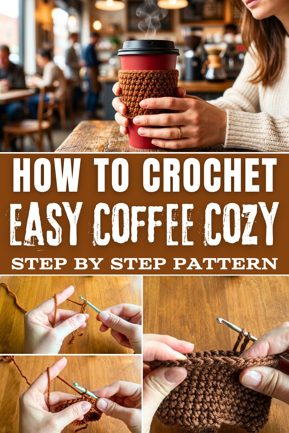 How to Free Crochet Coffee Cozy Pattern for daily use