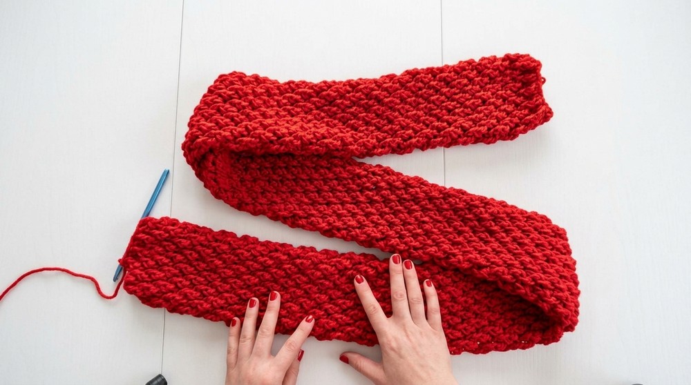 How to tutorial a Comfy Scarf Crochet 6
