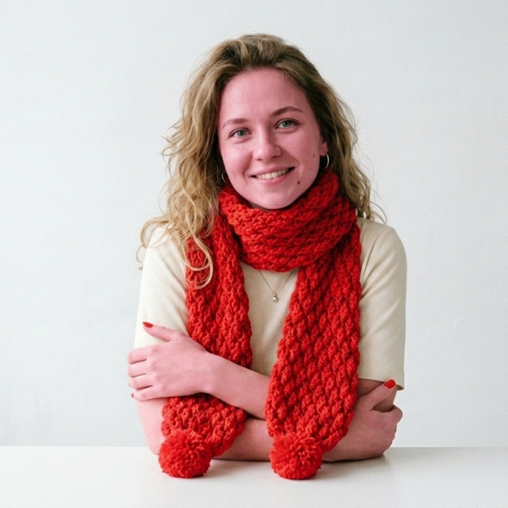How to tutorial a Comfy Scarf Crochet 9