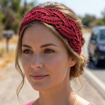 Lightweight Crochet Lace Headband Pattern for Party Wear Use