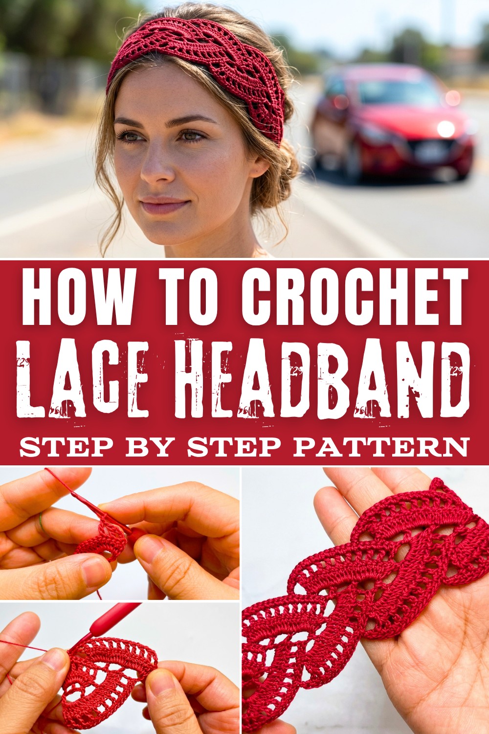 Lightweight Crochet Lace Headband Pattern for Party Wear Use