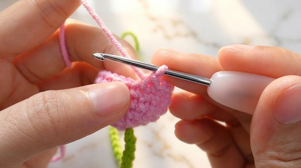 Lovely Crochet Cherry Keychain Pattern 4