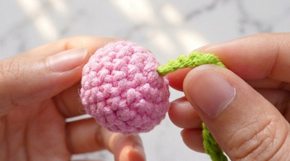 Lovely Crochet Cherry Keychain Pattern 5