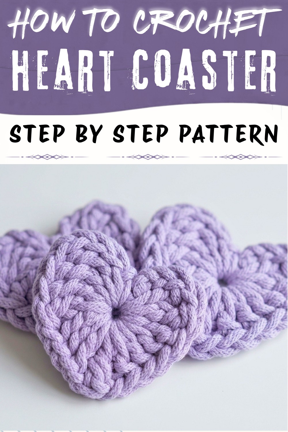 Make THIS crochet heart in 15 minutes! Coaster step by step 8