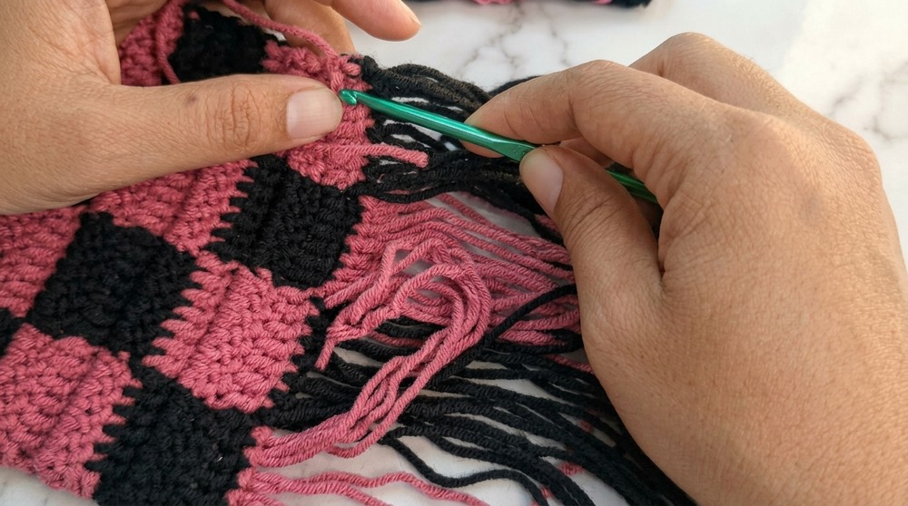 Modern Free Crochet Scarf