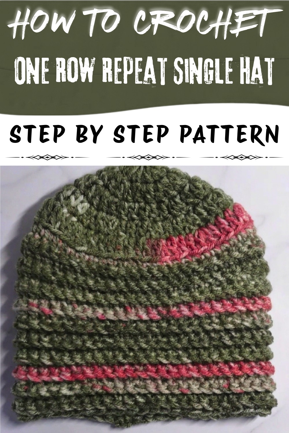 One Row Repeat Single Crochet Hat Pattern (1)