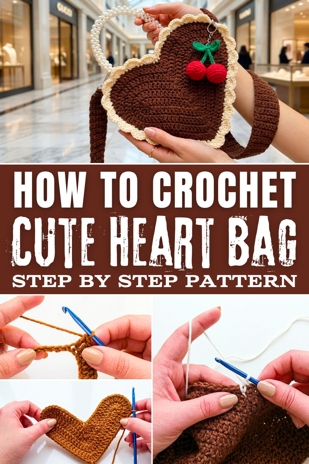 Prettiest Free Crochet Heart Bag Pattern is Here for Everyone