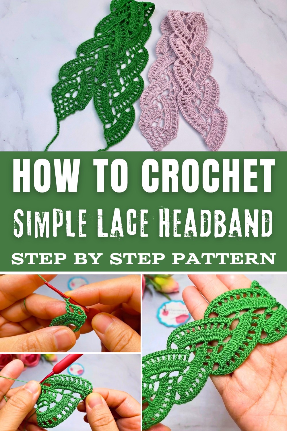 Simple Crochet Lace Headband Pattern