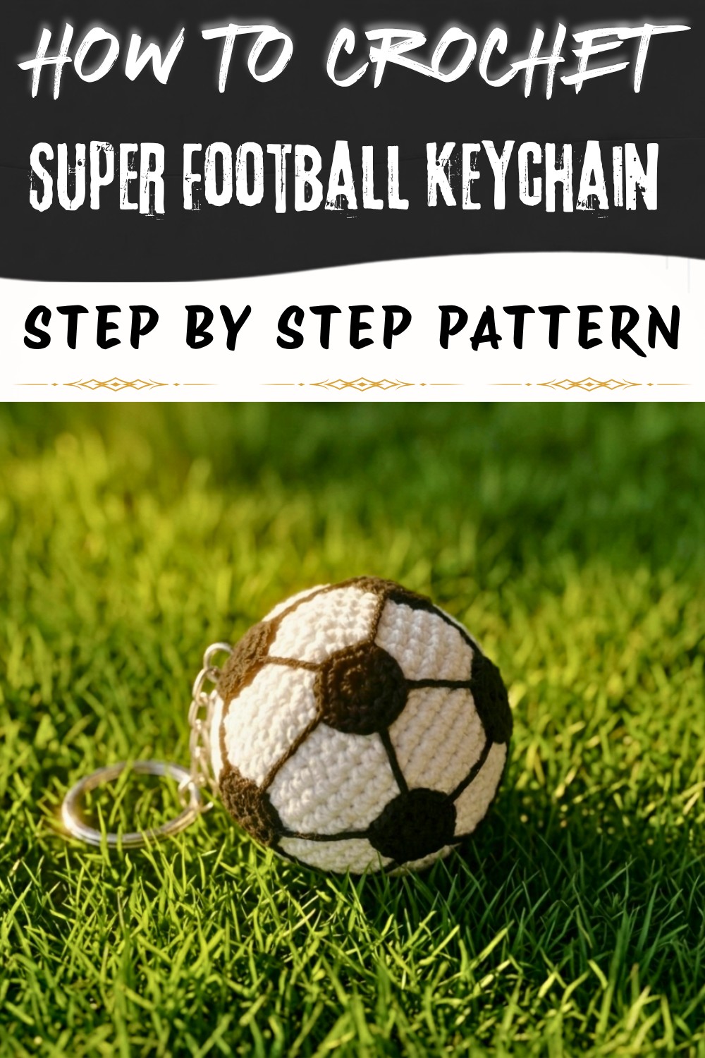 Super Crochet Football Keychain Pattern (1)